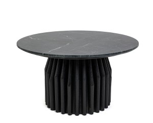 Stolik kawowy LEVANTE 75 czarny marmur / drewno mango MaMaison