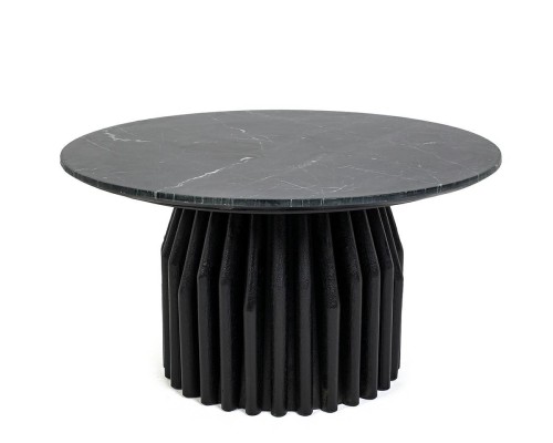 Stolik kawowy LEVANTE 75 czarny marmur / drewno mango MaMaison