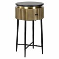 Szafka nocna IRONVILLE 40 cm czarno-złota marmur / metal RICHMOND