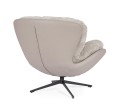 Komfortowy fotel obrotowy Adinda jasny szary ekoskóra