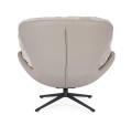 Komfortowy fotel obrotowy Adinda jasny szary ekoskóra
