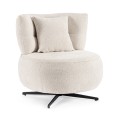 Elegancki fotel obrotowy Gonnie ecru