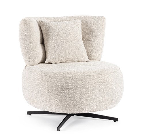 Elegancki fotel obrotowy Gonnie ecru