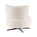 Elegancki fotel obrotowy Gonnie ecru