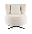 Elegancki fotel obrotowy Gonnie ecru