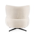 Elegancki fotel obrotowy Gonnie ecru
