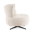 Elegancki fotel obrotowy Gonnie ecru