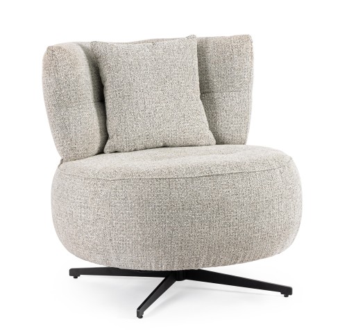 Elegancki fotel obrotowy Gonnie jasny szary