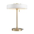 Lampa stołowa ART DECO biało-złota