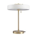 Lampa stołowa ART DECO biało-złota
