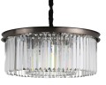 Lampa wisząca SPARKLE ROUND antracyt / kryształ szkalny