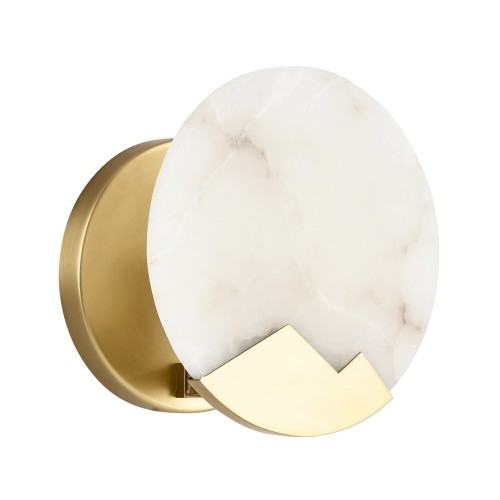 Lampa ścienna MARMO biały marmur / mosiądz