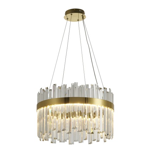 Kryształowa lampa wisząca ROYAL LED złota