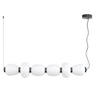 Lampa wisząca BRILLA 6 LED biało-czarna