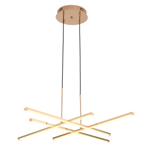Lampa wisząca CRISS CROSS LED złota