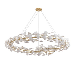 Lampa wisząca BOTANIKA 150 złoto-biała