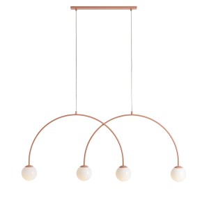 LAMPA WISZĄCA UNA 4 koralowa L