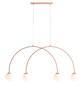 LAMPA WISZĄCA UNA 4 koralowa S