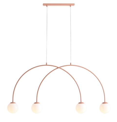 LAMPA WISZĄCA UNA 4 koralowa S