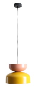Lampa wisząca TULA DARK MUSTARD + CORAL