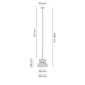 Lampa wisząca TULA DARK BABY PINK + CORAL