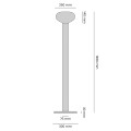 LAMPA STOJĄCA FLO CREAM M szkło opalowe