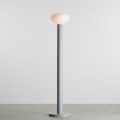 LAMPA STOJĄCA FLO szara M szkło opalowe