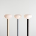 LAMPA STOJĄCA FLO szara M szkło opalowe