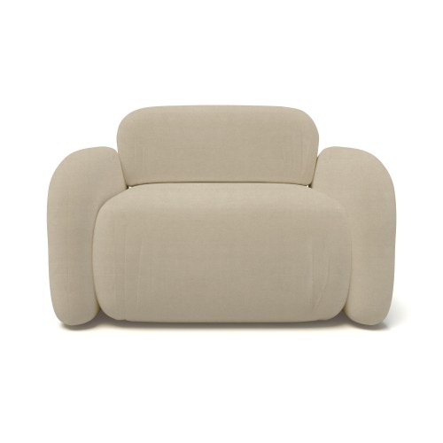 Fotel Yoko Lounge beżowy velvet