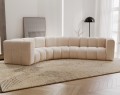 Modułowy narożnik Berry Arc beżowy velvet