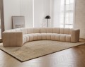 Modułowy narożnik Berry Grand Arc beżowy velvet