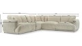 Narożna sofa Milano L'angolo beżowa tkanina sztruksowa