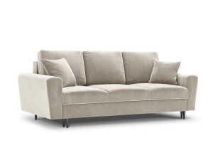 Rozkładana sofa 3-osobowa Kyoto beżowa / czarne nóżki