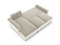Rozkładana sofa narożna Kyoto beżowa / czarne nóżki P/L