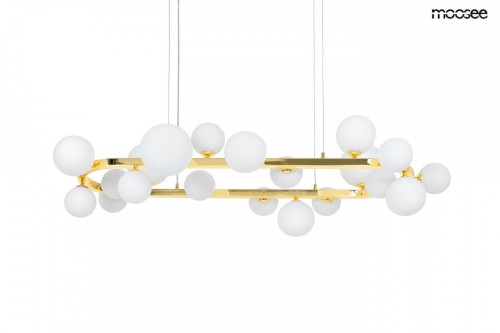 Lampa wisząca ALURE OVAL 120 złota / mleczna MOOSEE