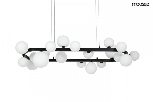 Lampa wisząca ALURE OVAL 120 czarna / mleczna MOOSEE