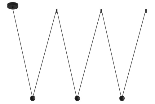 Geometryczna lampa wisząca ECIJA czarna