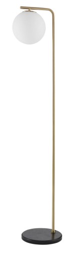 Lampa podłogowa RIOJA złota / biała kula