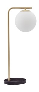 Lampa stołowa RIOJA złota / biała kula
