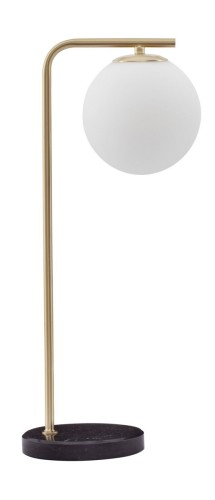 Lampa stołowa RIOJA złota / biała kula