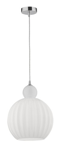 Lampa wisząca AVILES biała / chrom