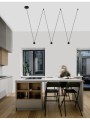 Geometryczna lampa wisząca ECIJA czarna