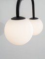 Lampa wisząca UBEDA czarna / białe kule