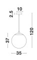 Lampa wisząca CASTRO 35 złota