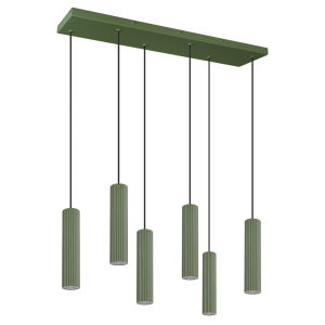 Lampa wisząca IVAR 6 zielony oliwkowy LED