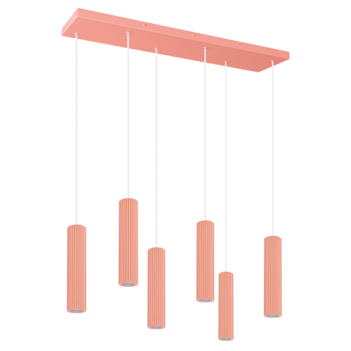 Lampa wisząca IVAR 6 brzoskwiniowa LED