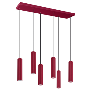 Lampa wisząca IVAR 6 burgund LED