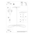 Lampa wisząca ESKOLA 140 czarna