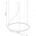 Lampa wisząca Ring RISA 120 czarny 