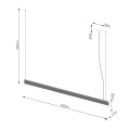 Lampa wisząca FARGE 120 złota 